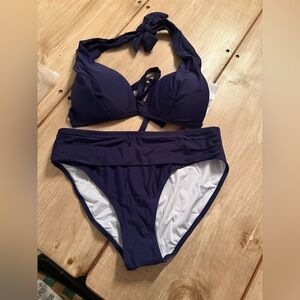 Women's Navy Bikini Set